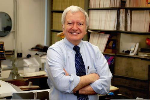 Researcher Michael Jung smiles in a UCLA office.