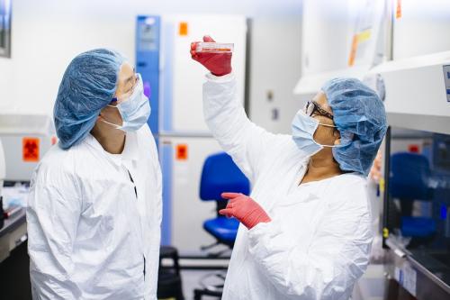 Two scientists in a lab.