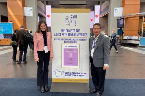 Grace McAuley and Dr. Donald Kohn at the American Society of Gene & Cell Therapy Annual Meeting