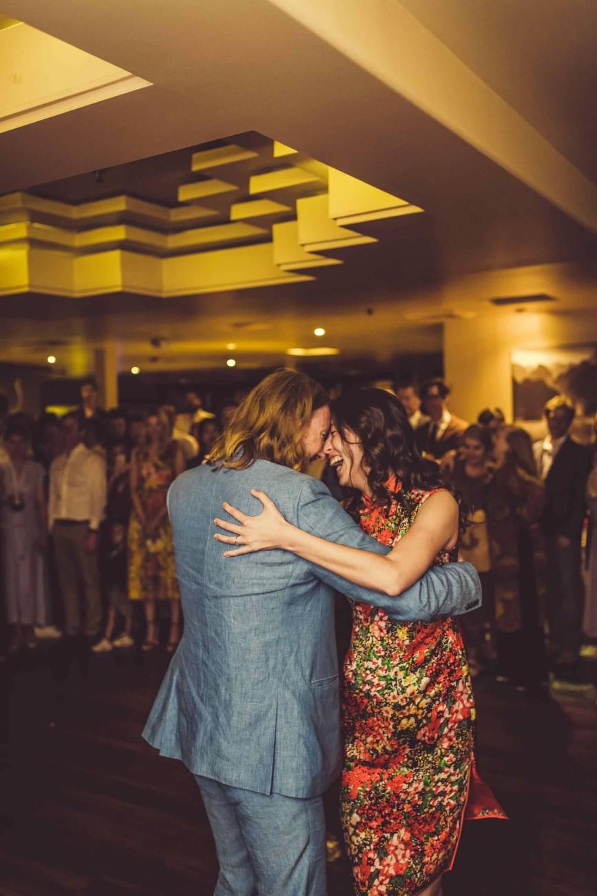 Melody Li performs a choreographed tango at her wedding. 